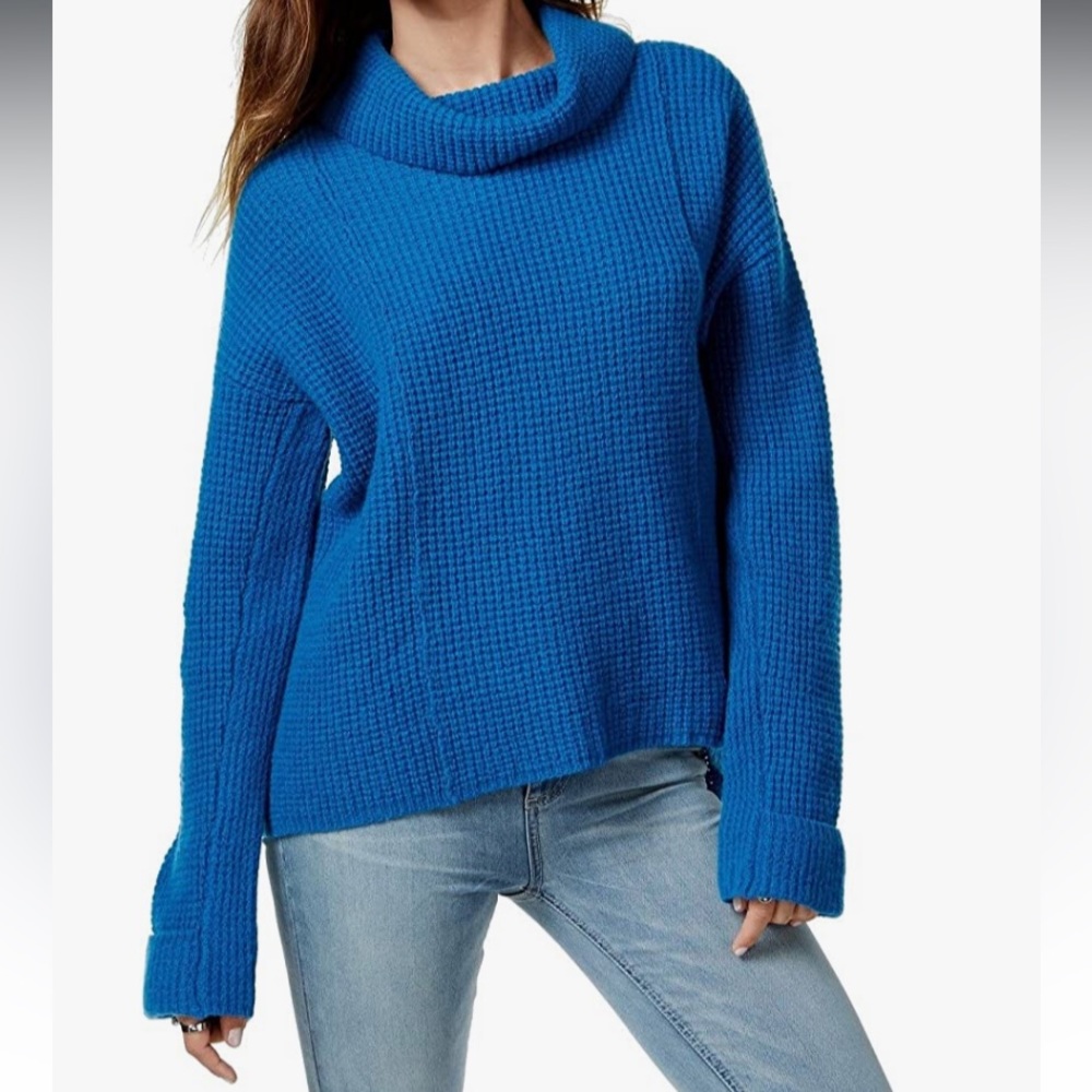 Free People Sidewinder 100% Wool Cowl Neck Sweater